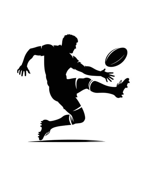 Rugby Player Silhouette Vector 39301880 Vector Art At Vecteezy