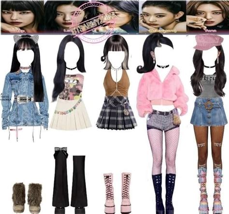 [itzy] Cheshire Performance Inspired Outfit Set 🐱 Kpop Fashion Outfits Outfit Inspirations