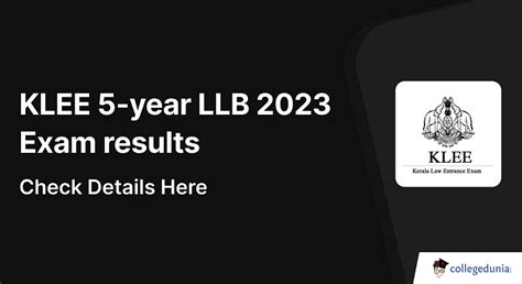 Klee 2023 5 Year Llb Entrance Exam Results Out