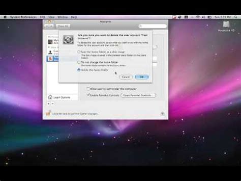 Mac OS X Tutorial Setting Up User Accounts Customizing The Dock