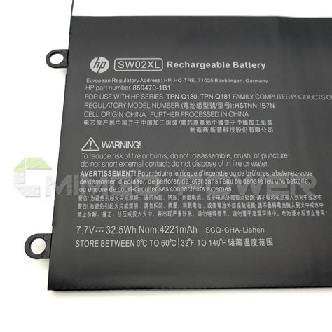 New Genuine SW02XL Battery For HP Notebook X2 10 P 210 G2 HSTNN IB7N