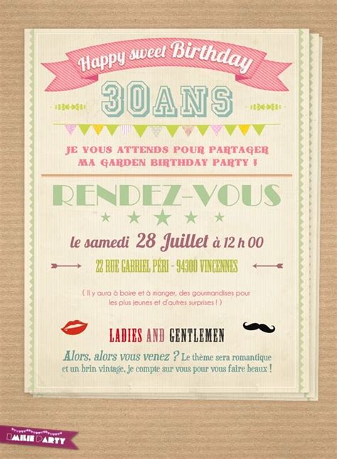 Carte Invitation Anniversaire Gratuite à Imprimer Adulte 30 Ans Elevagequalitetouraine