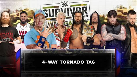 WWE 2K23 4 Way Tornado Tag Sami Zayn Jey Uso Cena Cody The