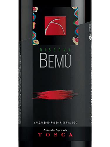 Tosca Bemu Valcalepio Rosso Riserva Vivino US