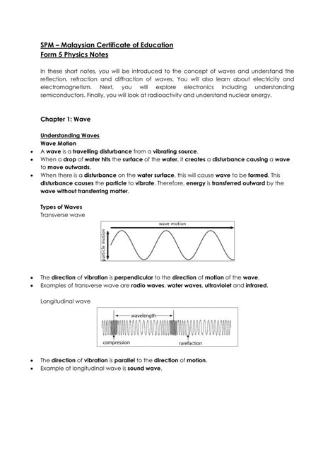 Form 5 Physics Notes Physics Form 5 Spm Thinkswap