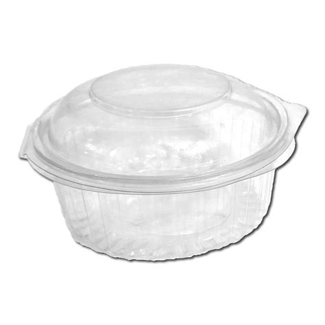 24 Oz Plastic Hinged Round Box For Dry Cake 100 Pc Pack Modern