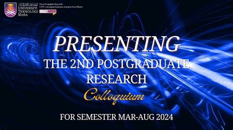 Nd Postgraduate Research Colloquium Semester Mar Aug Youtube