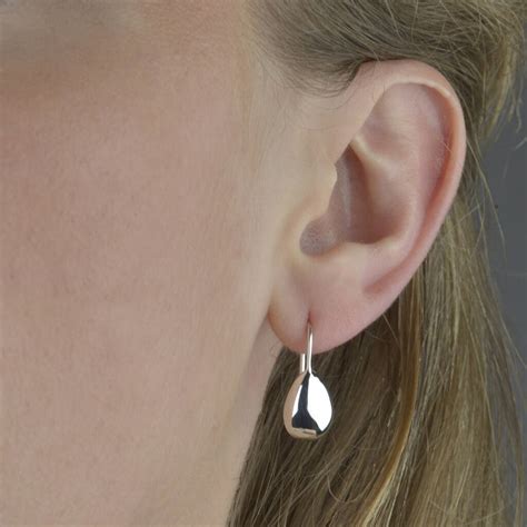 Teardrop Sterling Silver Earrings By The London Earring Company