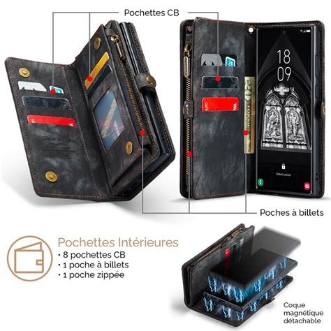 Galaxy S Ultra Tui Portefeuille Caseme Coque D Tachable