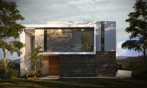 Render De Casa En Atardecer 3 D Max Photoshop Ideas P