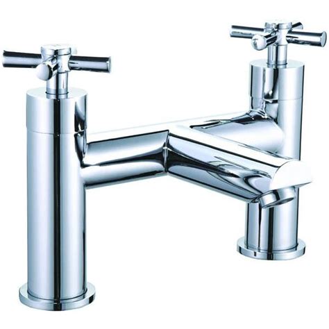 Lecico Hampton Chrome Deck Mounted Bath Mixer Tap