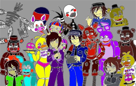 Fnaf Animatronics And Night Guards By Bonnieandchicaforeve On Deviantart