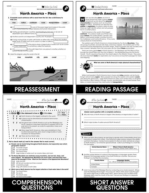 North America Place Gr 5 8 Grades 5 To 8 Lesson Plan Worksheets Ccp Interactive