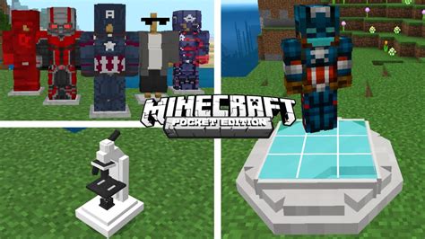 SAIU NOVO ADDON DE HERÓIS OS VINGADORES PARA MINECRAFT PE YouTube