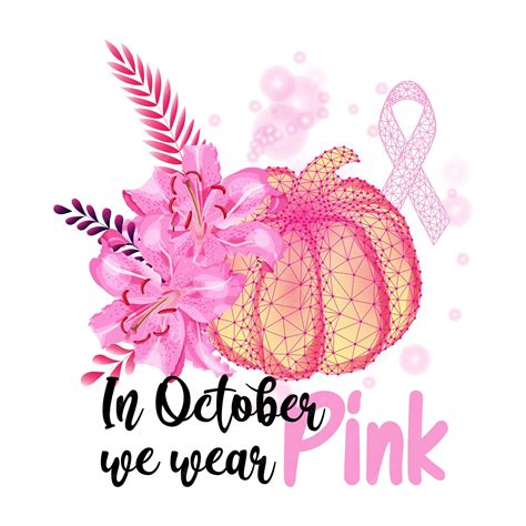 Premium Vector Breast Cancer Awareness Month Concept With Flowers