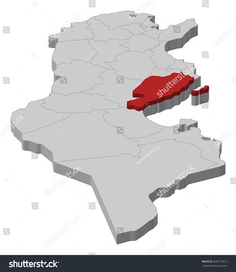 Map Tunisia Sfax 3dillustration Stock Vector (Royalty Free) 509771815 | Shutterstock