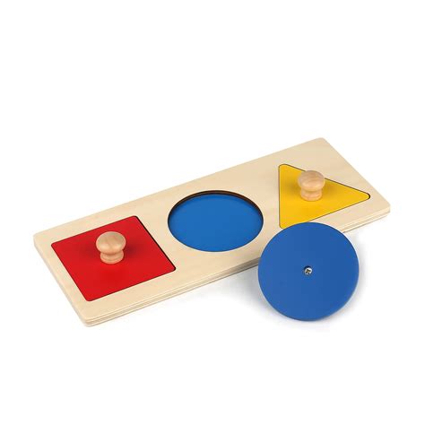 Buy Montessori Multiple Shape Puzzle First Shapes Jumbo Knob Wooden