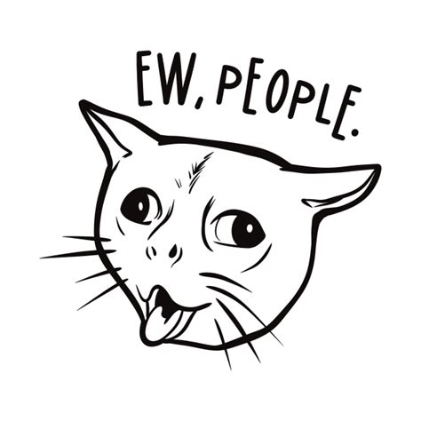 Ew people - Coughing Cat Meme - Ew People Cat - Tapestry | TeePublic