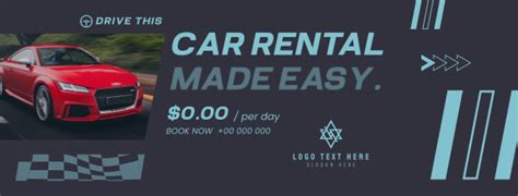 Rent Your Dream Car Facebook cover | BrandCrowd Facebook cover Maker