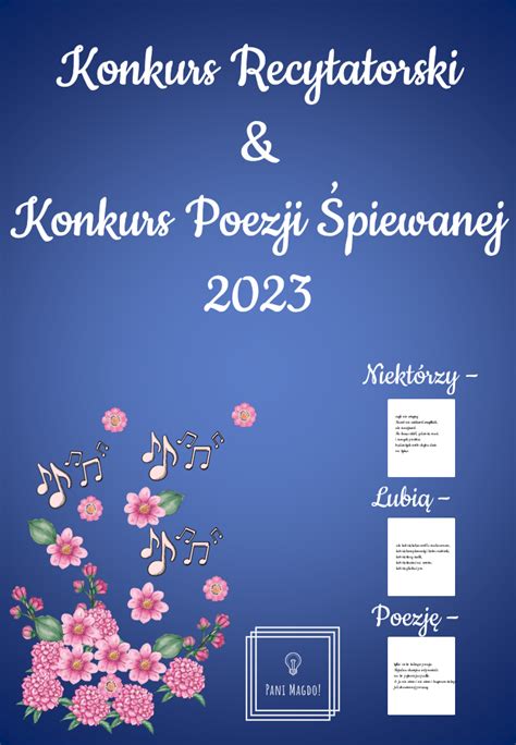 Dekoracja do druku Konkurs recytatorski i poezji śpiewanej Sklep