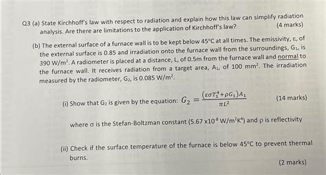 Solved Q3 (a) ﻿State Kirchhoff's law with respect to | Chegg.com