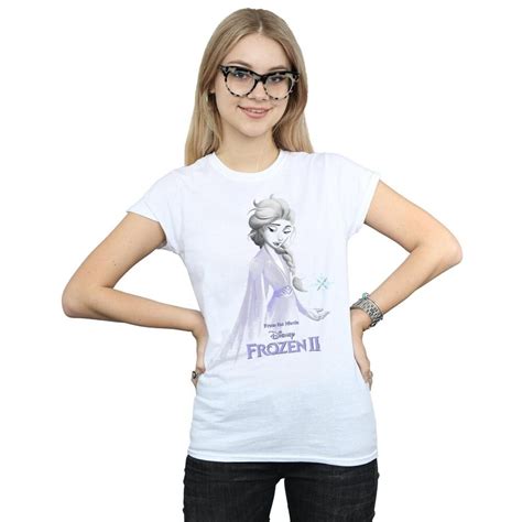 Disney Womensladies Frozen 2 Elsa Unity Snowflake Cotton T Shirt Cdon