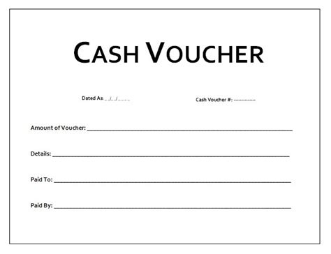 Cash Voucher Templates | 11+ Free Printable Word, Excel & PDF Samples