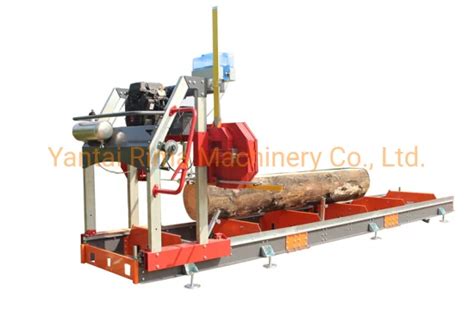 RS36 Sawmills Portable Bandsaw Mill With Mobile Wheels Log Cutting