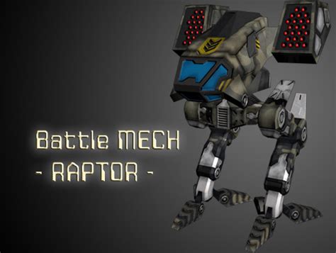 Raptor Battle Mech 3D 로봇 Unity Asset Store