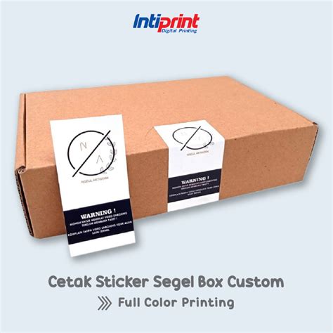 Jual Cetak Sticker Segel Paket Box Custom Sticker Segel Kemasan