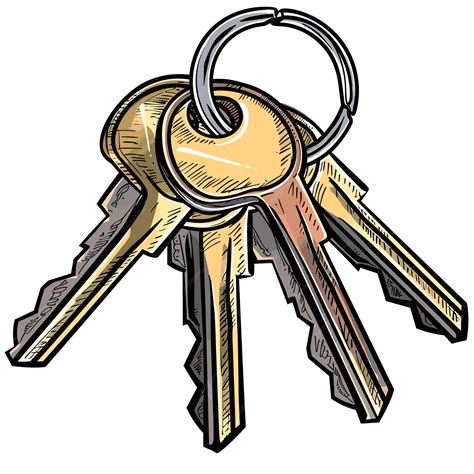 premium vector car keys cartoon isolated transparent background images