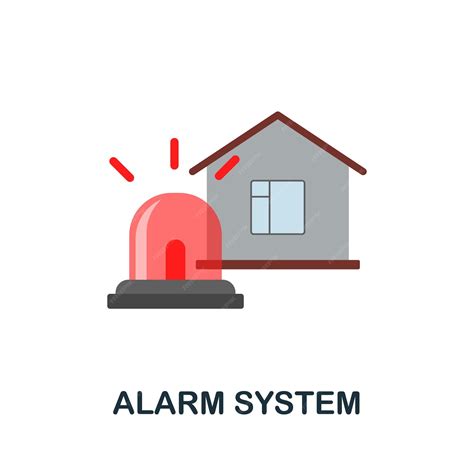 Premium Vector Alarm System Flat Icon Colored Sign From Home Security