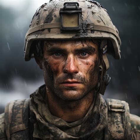 Premium Ai Image A Brave Soldier In Uniform Ai Generated