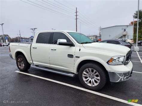 Pearl White 2018 Ram 1500 Laramie Longhorn Crew Cab 4x4 Exterior Photo 145111255