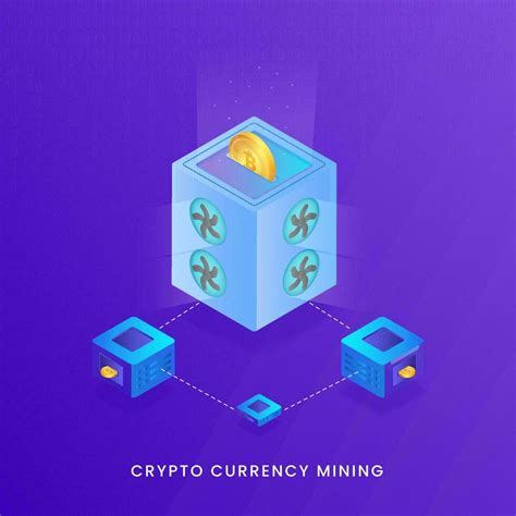 Crypto Currency Mining Concept With 3d Render Dollar Coin Server Connected Bitcoin Big Server On