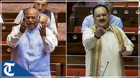 Mallikarjun Kharge And Jp Nadda Exchange Words In Rajya Sabha On Women