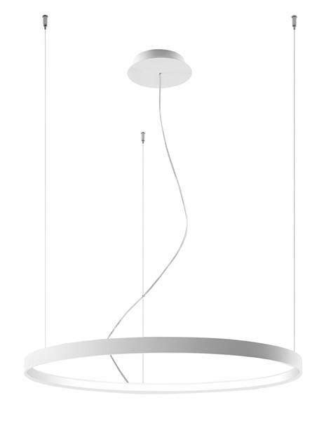 Biała lampa wisząca okrąg LED 50W 3000K RIO SOLLUX TH 102 Cena