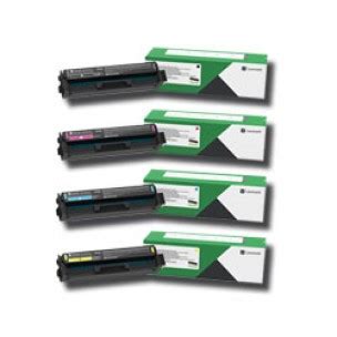 Pack Cartouches Toner Couleurs Et Noir Pour Imprimante Lexmark Mc Dwe