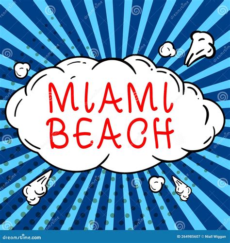 Text Sign Showing Miami Beach Business Concept The Coastal Resort City In Miami Dade County Of