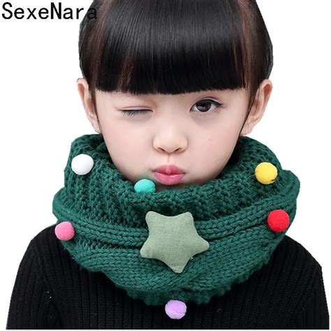 Autumn Winter Children Scarf Baby Girl Boy Cotton Knit Scarves O Ring