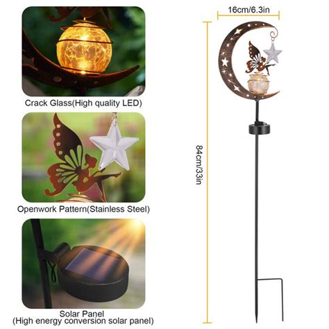 TTLIFE Lumière Solaire Extérieure Lampes Solaires de Jardin Lune