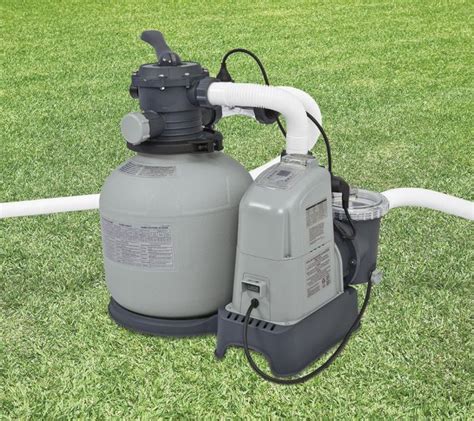 Intex 1600 Gallhr Krystal Clear Sand Filter Pump With Saltwater System