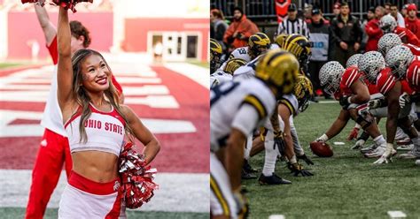 Buckeyes Pre Game Hype In Full Swing As Ohio State Cheerleader Goes