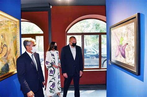 President Ilham Aliyev First Lady Mehriban Aliyeva View Exhibitions