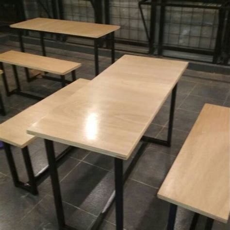 Jual 1 Set 1 Meja 2 Kursi Panjang Minimalis Industrial Meja Makan Meja