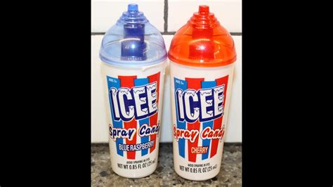 Icee Spray Candy Blue Raspberry And Cherry Review Youtube