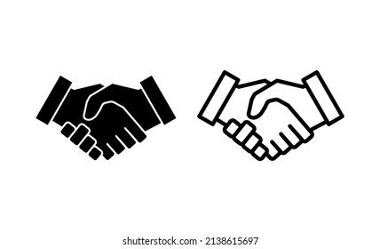 Handshake Icons Set Business Handshake Sign Stock Vector Royalty Free