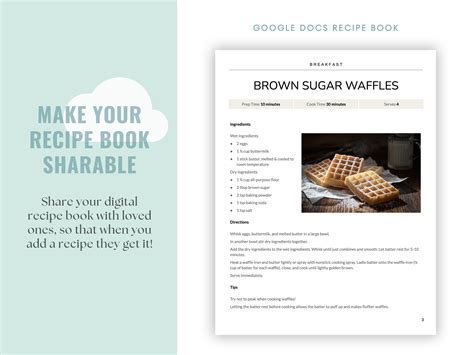 Editable Recipe Book Template Google Docs Template Printable Recipe