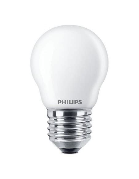 Lampadina A Led In Vetro Philips Sfera W E K Luce Calda