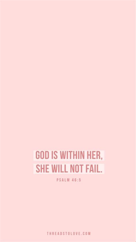 God Is Within Her She Will Not Fail Bible Quotes Background Cute
